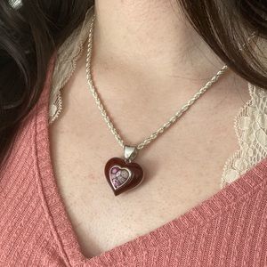 Millefiori Heart Pendant Necklace. Perfect for Valentine’s Day!